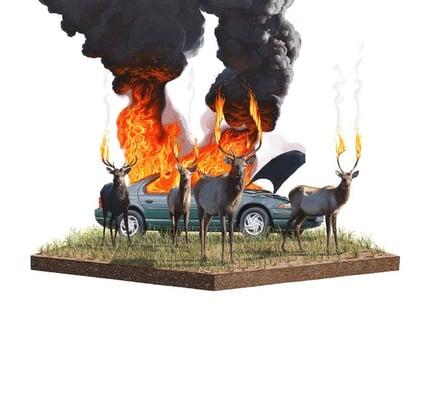 Josh Keyes "Scorch II"