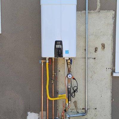 Tankless water heater installation