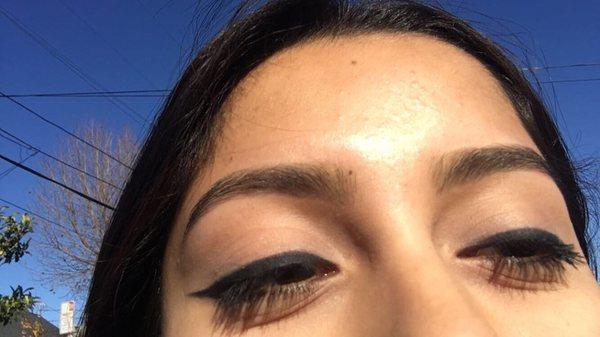 Eyebrows done