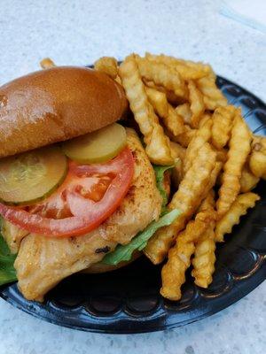 Chicken sandwich and fries. Meh