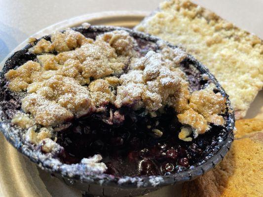 Blueberry cobbler- very sweet