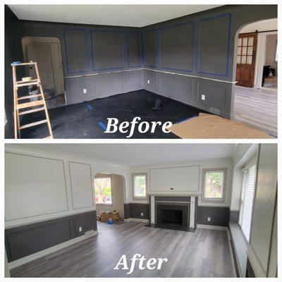 Before and After Interior Painting Services in Farmington, MI