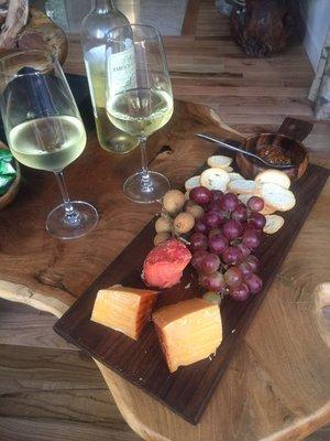 Sit back and enjoy a glass of wine and Charcuterie