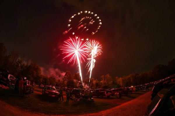 Fireworks display during our 74th Anniversary Celebration in 2020.  The annual fireworks display was done by Celebration Fireworks.