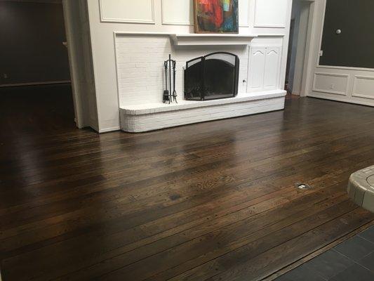 Family Room Floors Refinished