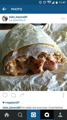 Bacon Egg and Cheese breakfast burrito