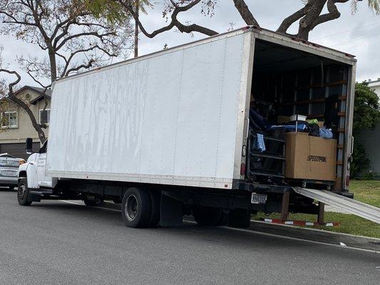 There were a few more boxes after this, but 3/4 of the truck was filled from top to bottom.