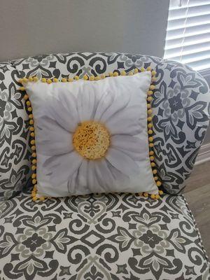 Reversible throw pillow