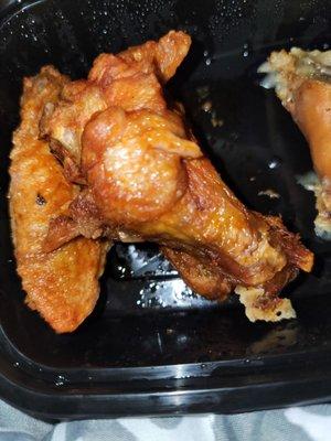 Overcooked buffalo wings