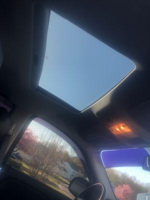 Inside few sunroof opened