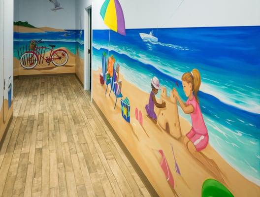 Beach theme at PM Pediatrics.  It's a happy place for kids.