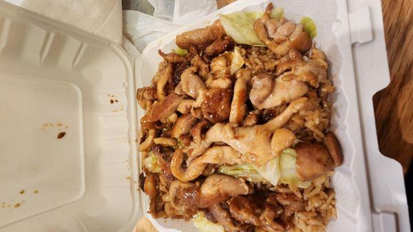 Chicken teriyaki and cabbage