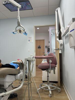 They also have a tv on the ceiling so my daughter could watch her favorite show while they did her dental work.