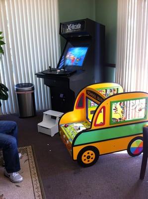 Free Old School Arcade Game in the waiting room