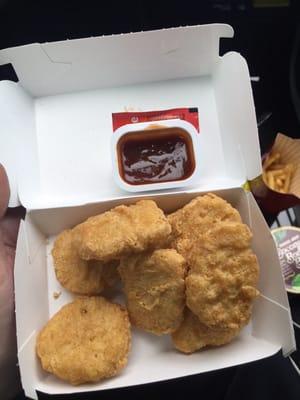 I order a 6 piece chicken nugget meal!!! Not a 10 piece uneatable chicken nugget meal?!!!!!