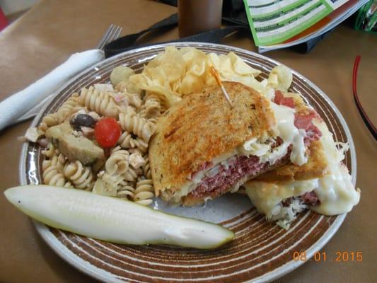 Reuben and pasta salad