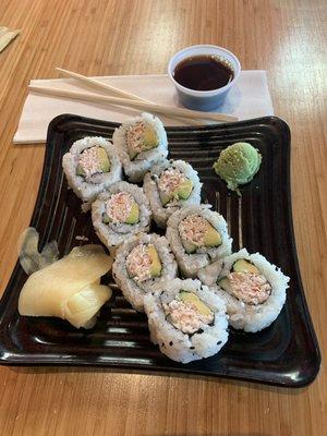 Lunch of the California Maki.