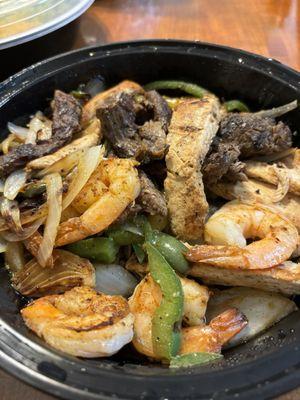 Shrimp and Steak Fajitas