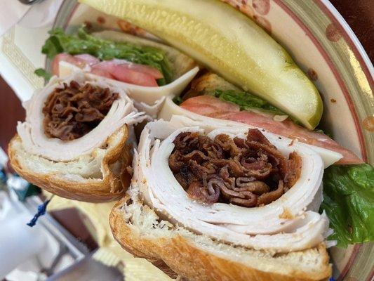 Turkey bacon club sandwich