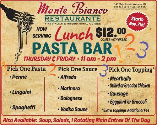 New service pasta bar