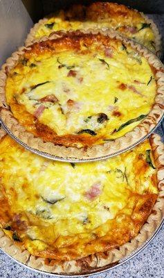 Our made-from-scratch, homemade quiche is made fresh daily!!