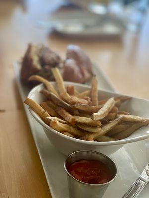 Merchant Burger with French Fries