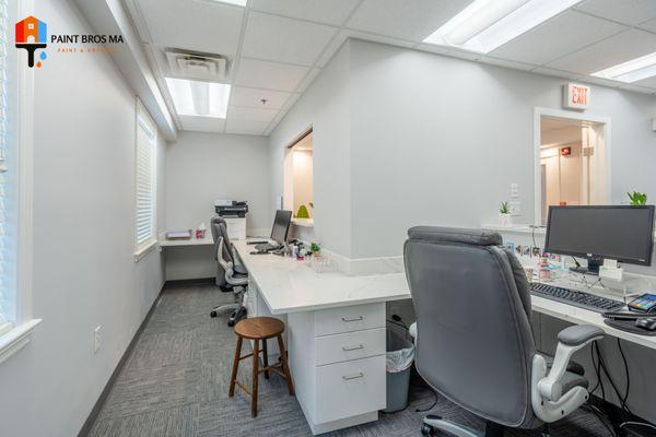 Interior Office Painting in Methuen MA. Pleasant Valley Dental Health.