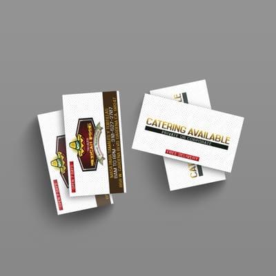 Customized Catering Business Cards, get yours today!!!