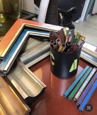 Colorful welded steel frames by Atomic Frames.