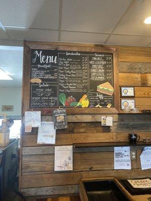 Menu board