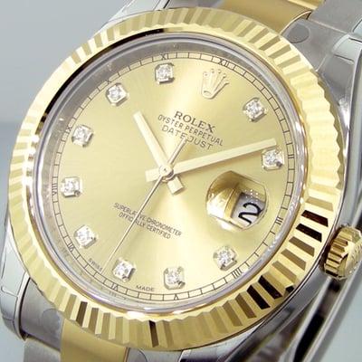 Rolex Men's 18K Yellow Gold and Stainless Steel Datejust ll Model # 116333