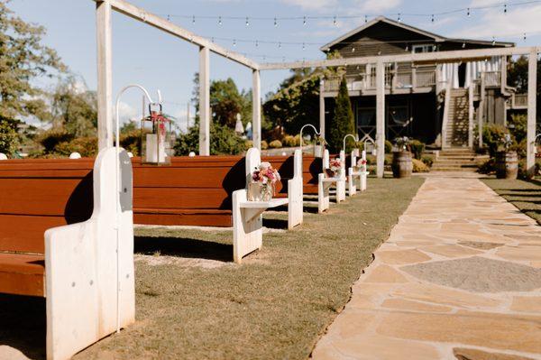 Pew Seating for Wedding Venue