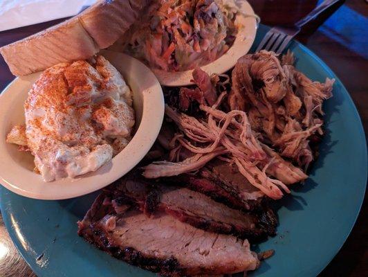 Brisket, Pulled Pork, Potato Salad, Coleslaw