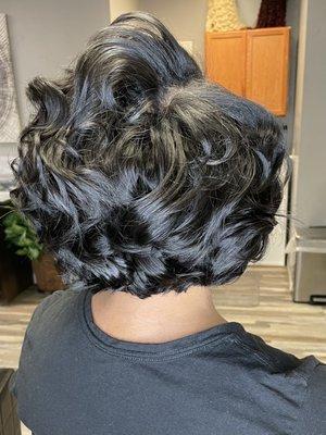 Natural Hair Shampoo Style Silk Press by Shantae Stylez Hair Salon near me in Douglasville, GA