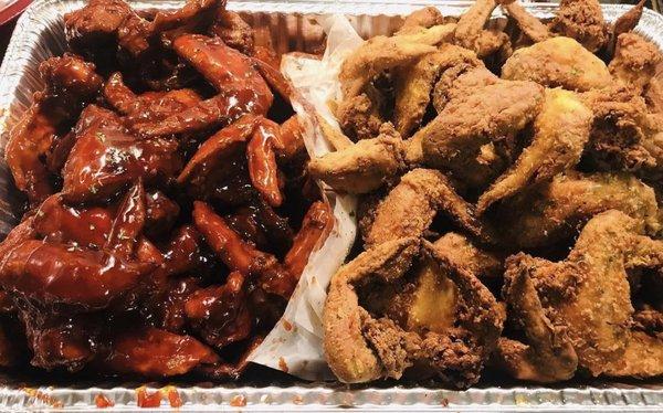 Bbq and fried chicken mix