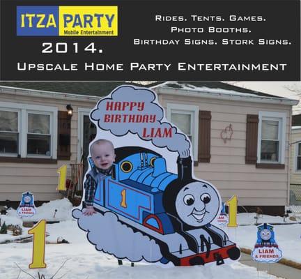 Itza Party features a in house graphics laboratory that can produce amazing signs for your next party.