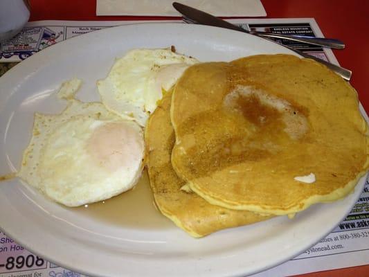 Eggs and pancakes