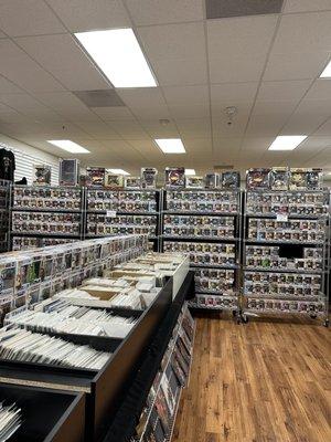 Inside lots of Funkos