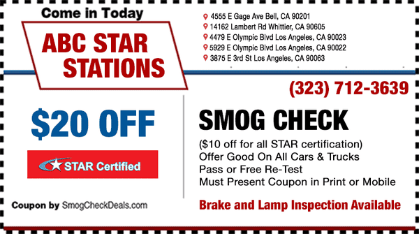 Smog Check Low Price