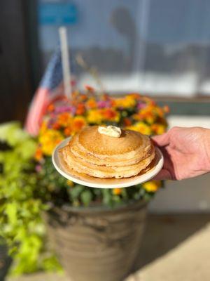 Our large, fluffy delicious pancakes.