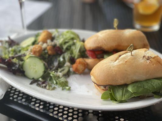 French Dip with salad