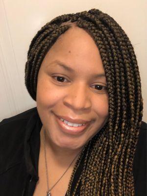 Done by Kandy's African hair braiding in Durham,NC. Love my hair.