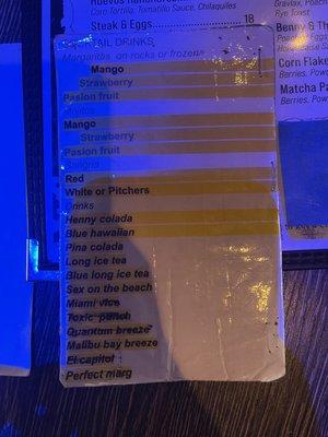 DRINK MENU