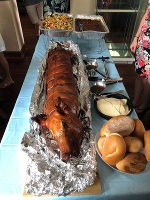 Whole roasted pig