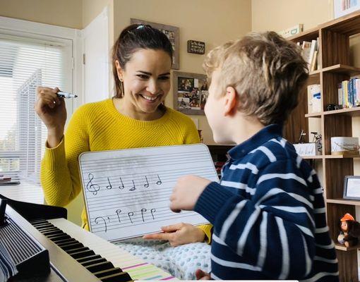 Learning process should be fun! That's how we learn at Happy Piano Lessons, laughing and playing learning games.