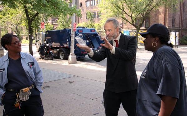 While serving as Yale University's recycling coordinator, CJ used magic as part of professional development efforts for staff