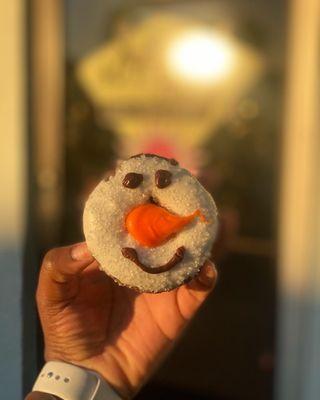 Snowman doughnut