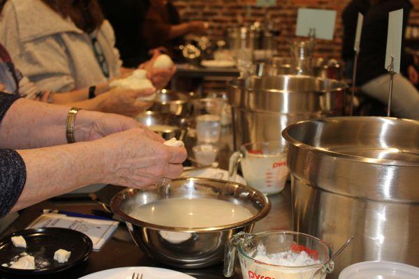 Sneak peek of our Burrata class