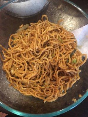 Chicken low mein.... NO CHICKEN!!!!