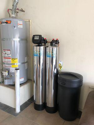 Dual tank water softener